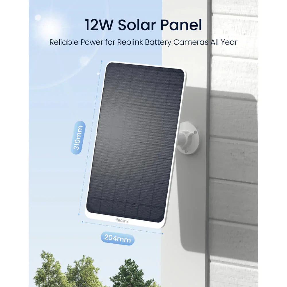 Reolink Solar Panel 3 (White): 12V Sustainable Power Solution - Reolinkstore