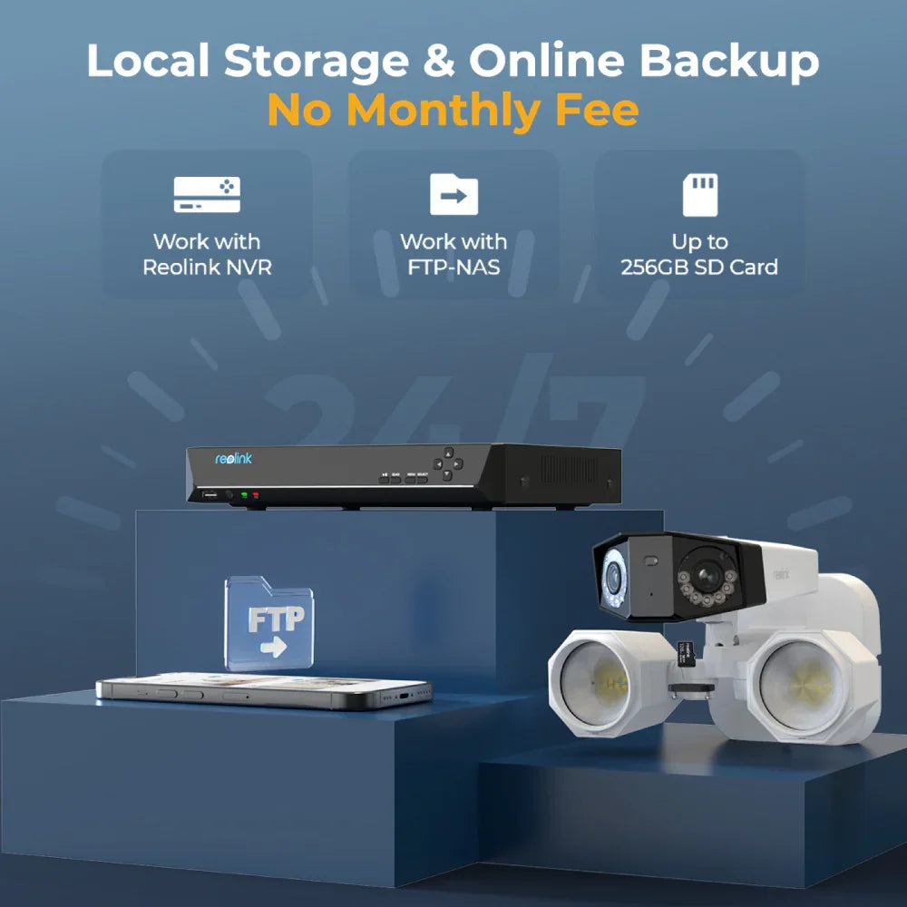 Reolink Duo Floodlight PoE: 4K Dual-Lens Panoramic Security Camera with Floodlight - Reolinkstore