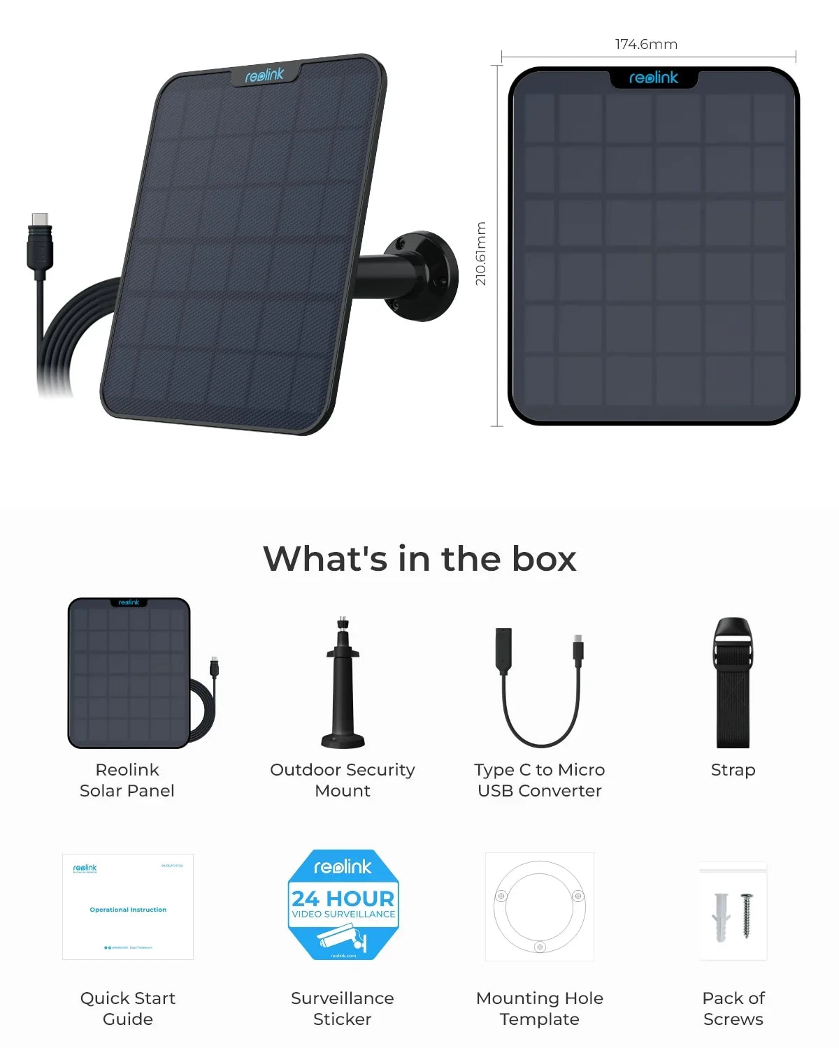 Reolink Solar Panel 2 (Black): Reliable Power for Your Security - Reolinkstore