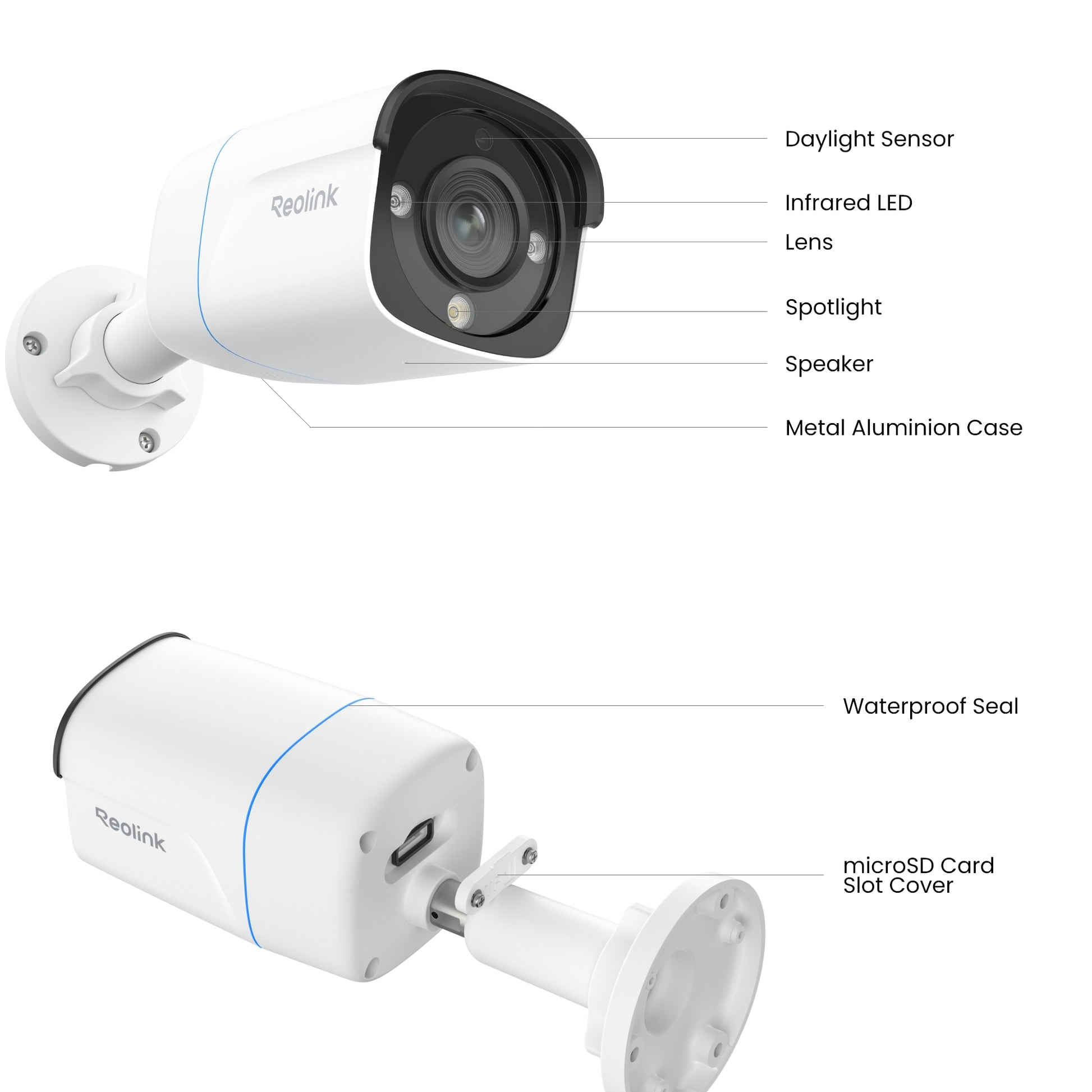 Reolink RP-PCB8M 8MP 4K 125° View PoE Bullet Security Camera
