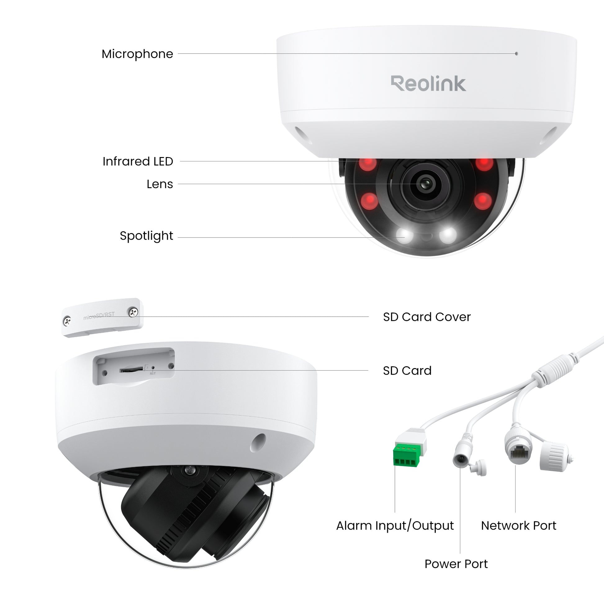 Reolink RP-PCV8MZ 8MP 4K IK10 Vandal-Proof PoE Dome Camera with 5X Optical Zoom