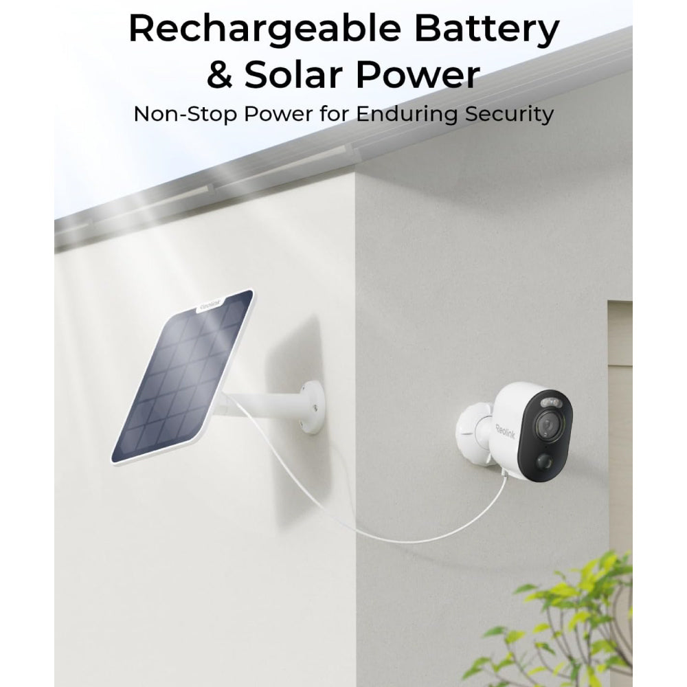 Reolink Argus 3E : Time Lapse 3MP Wireless Solar/Battery Powered Security Camera with Smart Detection