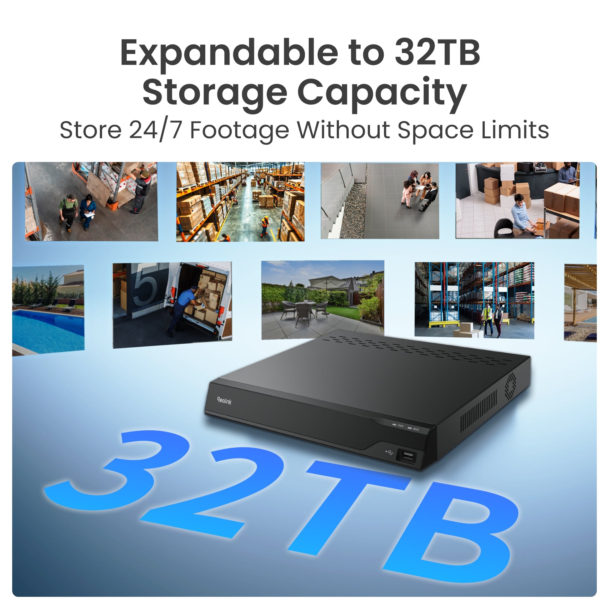 Reolink RP-PN16-NHD 16-Channel PoE NVR for 24/7 Continuous Recording