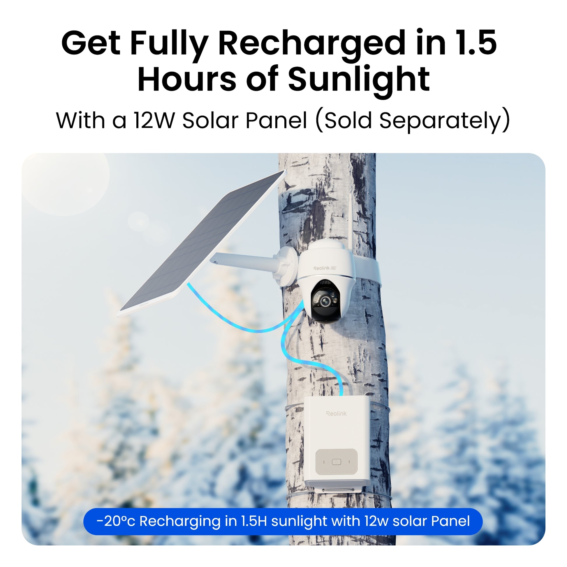 Reolink RLA-BP1 : 12800mAh Long-Lasting Battery Pack for Outdoor Use