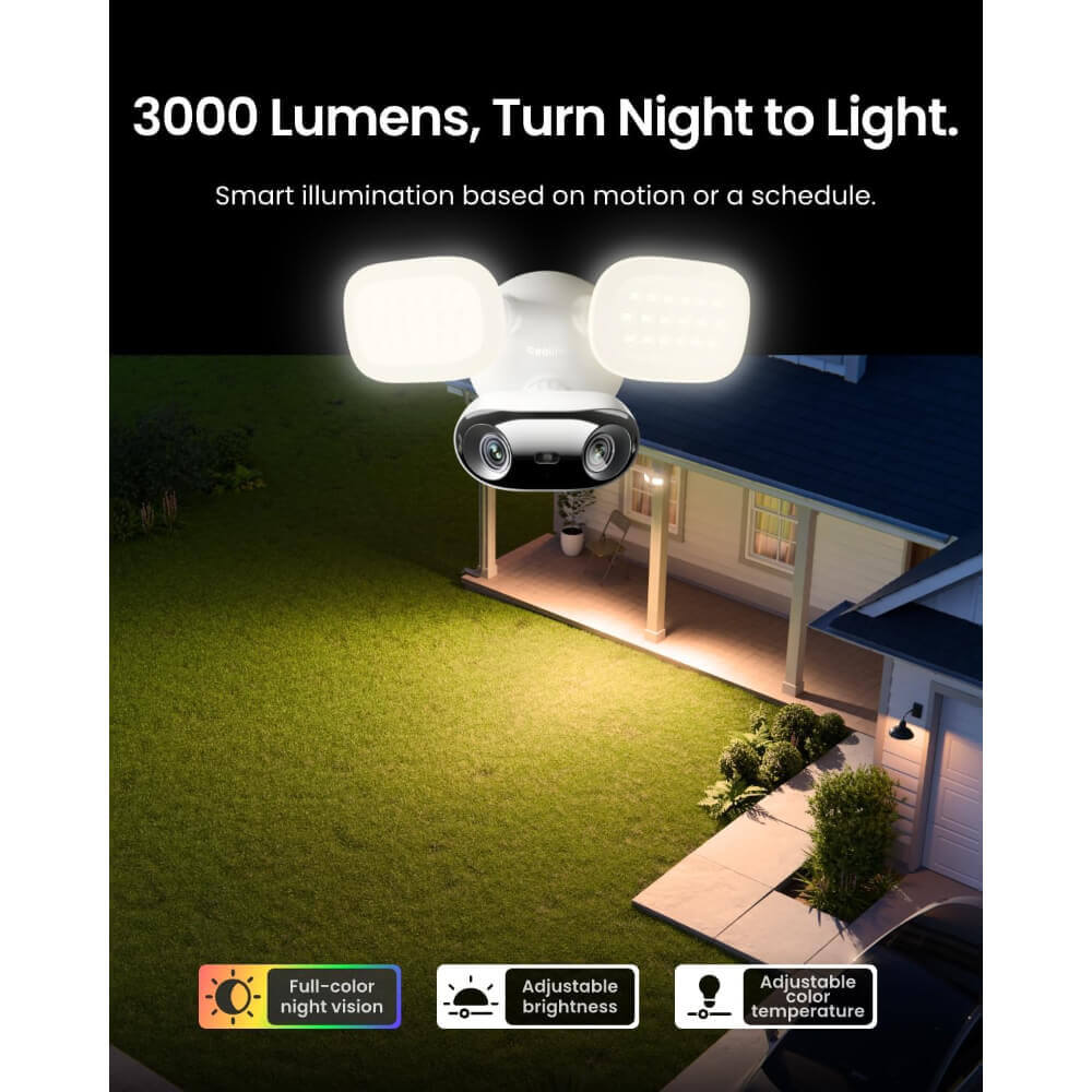 Reolink Elite Floodlight WiFi: 4K 180° Wi-Fi 6 dual-lens security camera
