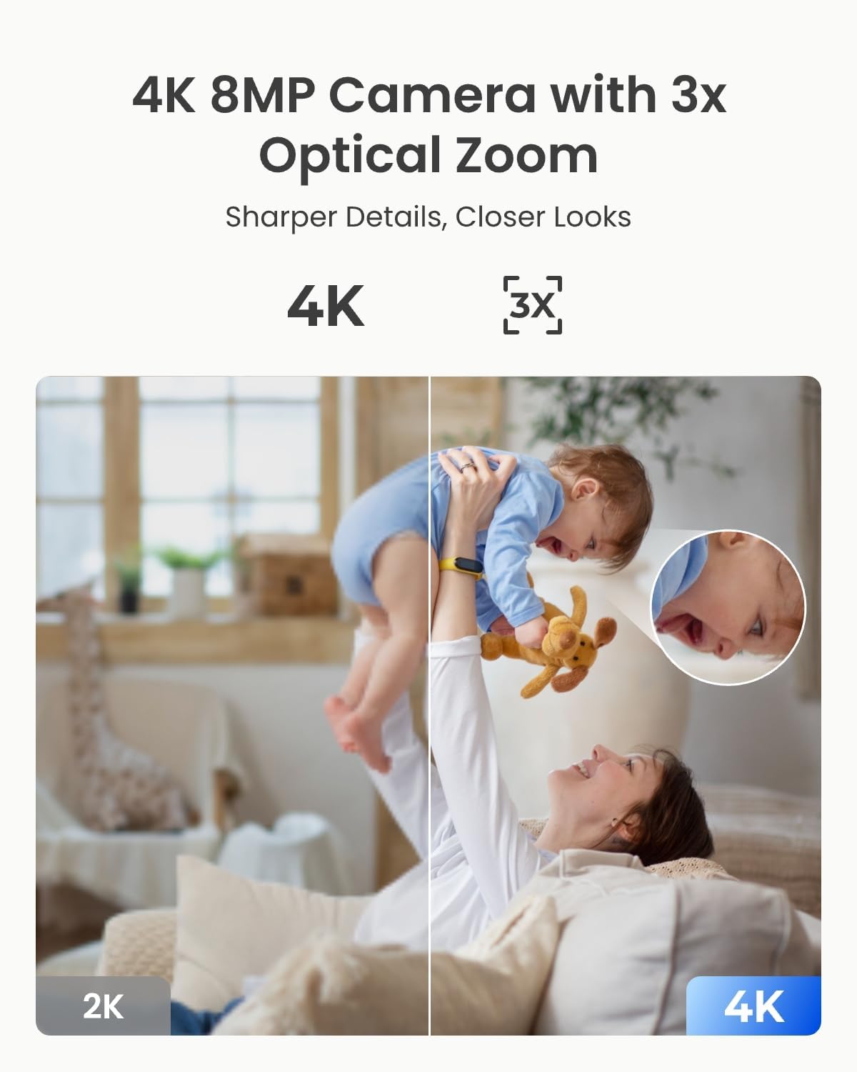 Reolink E1 Zoom: 4K 8MP Dual-Band Wi-Fi 6 PTZ Indoor Camera with Auto Tracking
