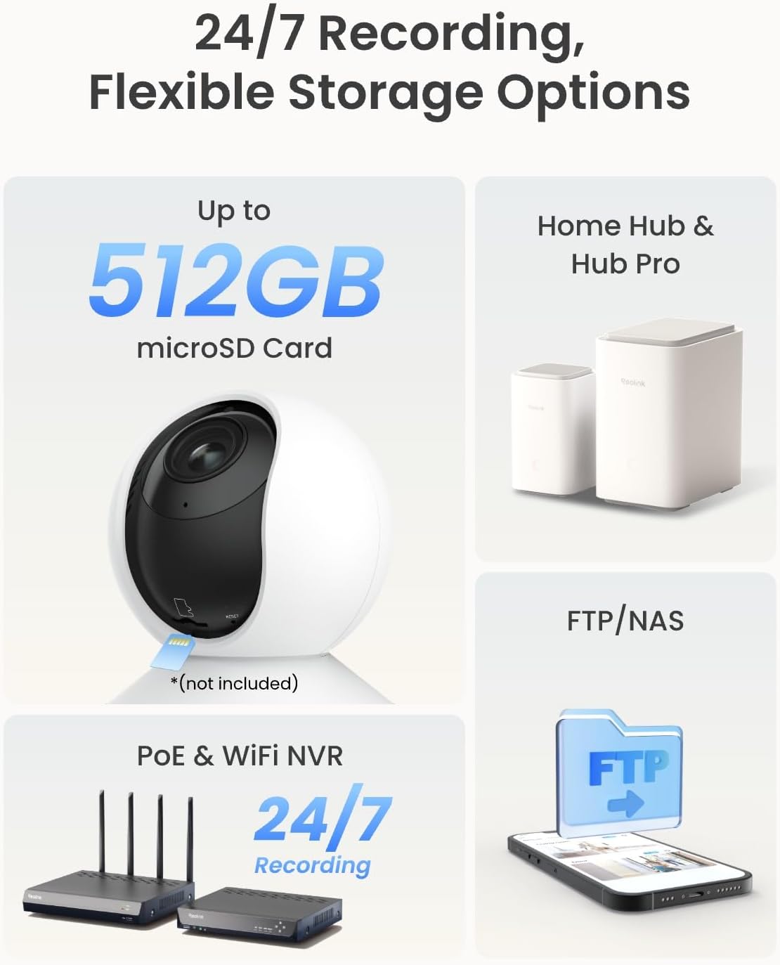 Reolink E1 Zoom: 4K 8MP Dual-Band Wi-Fi 6 PTZ Indoor Camera with Auto Tracking