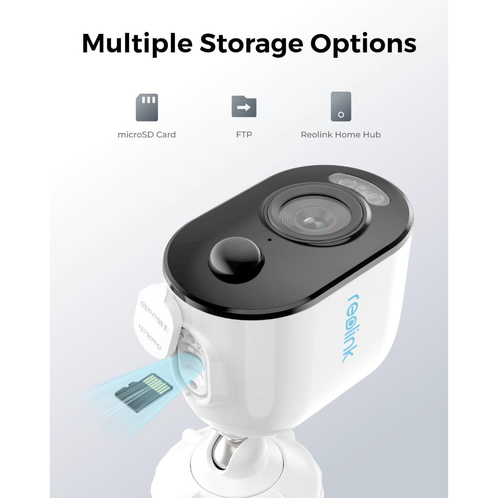 Reolink Argus 3E : Time Lapse 3MP Wireless Solar/Battery Powered Security Camera with Smart Detection