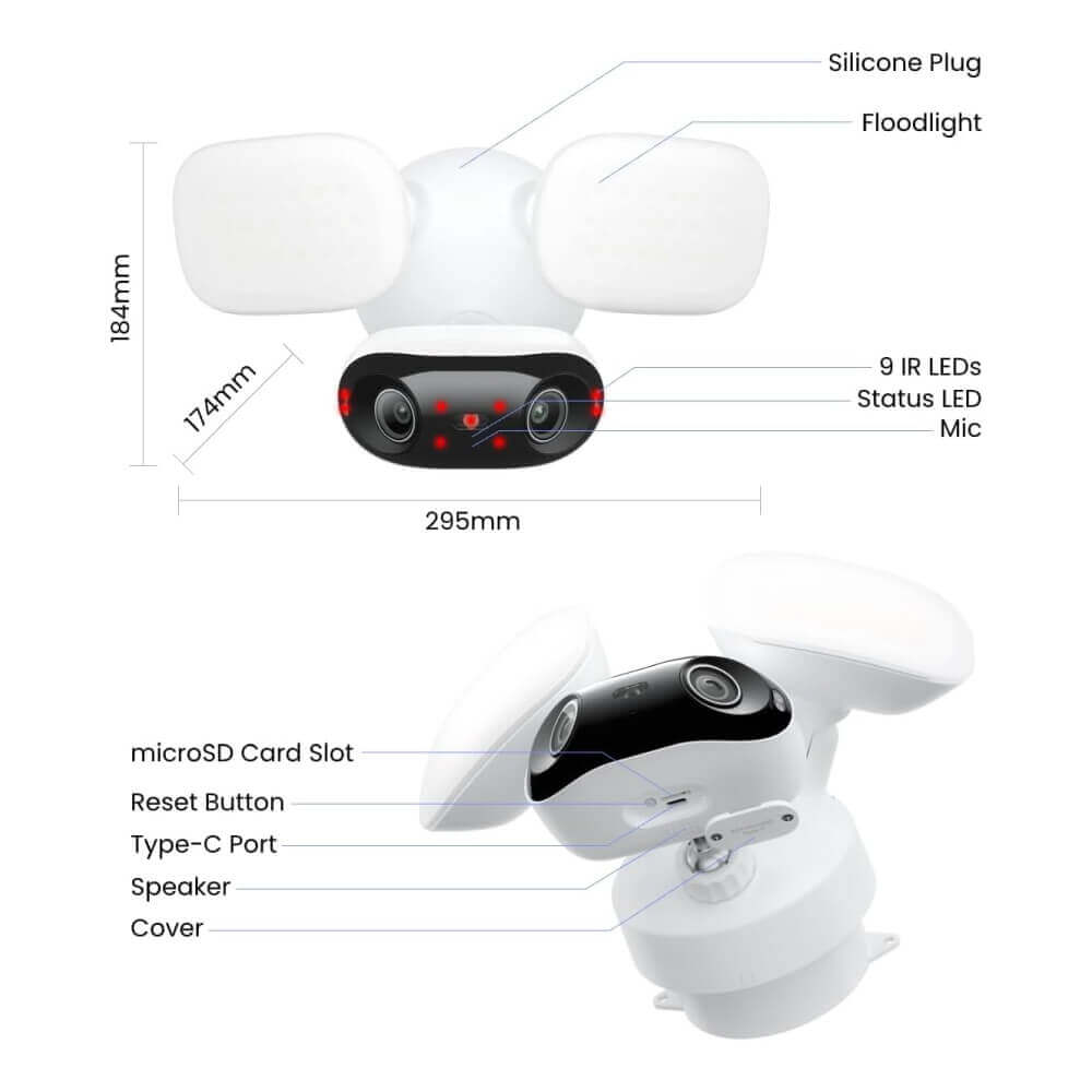Reolink Elite Floodlight WiFi: 4K 180° Wi-Fi 6 dual-lens security camera