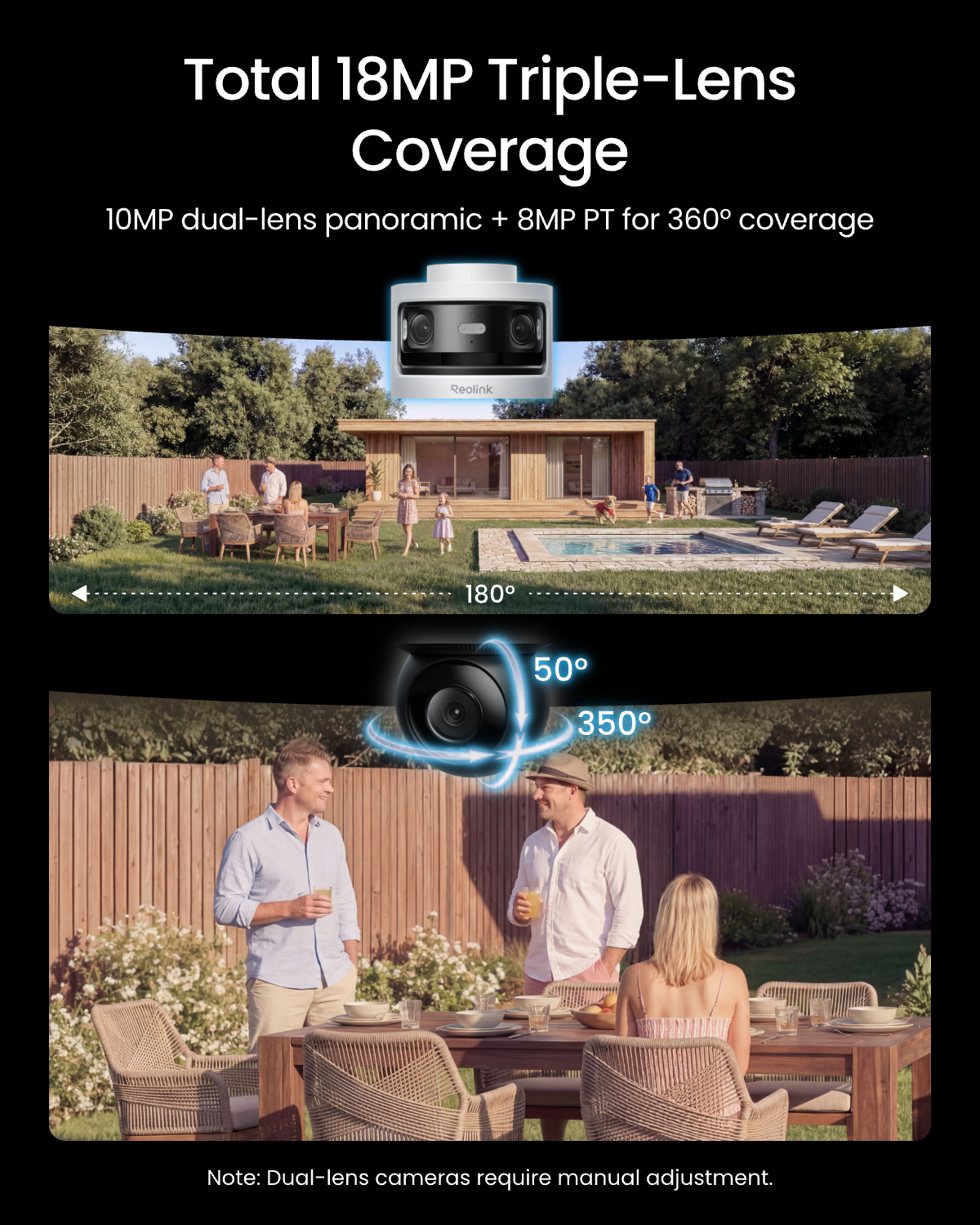 REOLINK OMVI 3i PoE 360° Security Camera with Triple Lens
