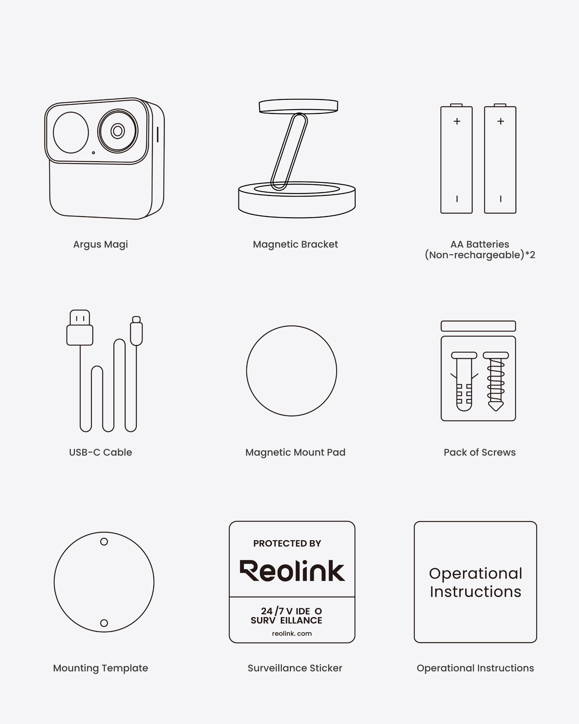 Reolink Argus MagiCam : 2MP Wireless Power-Efficient Camera for Indoor and Outdoor Use