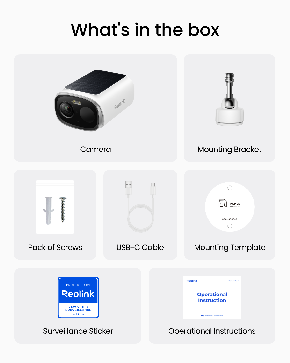 Reolink Argus Solar : Smart 5MP Battery/Solar Camera with Dual-Band Wi-Fi 6