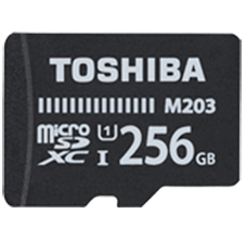 Toshiba M203 MicroSDXC 256GB U1 Class10 UHS-1 Memory Card 100MB